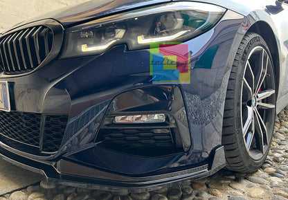 BMW SERIE 3 G20 G21 SPLITTER SOTTO PARAURTI ANTERIORE NERO ABS LAMA M3 LOOK AUTOELEGANCERICAMBI
