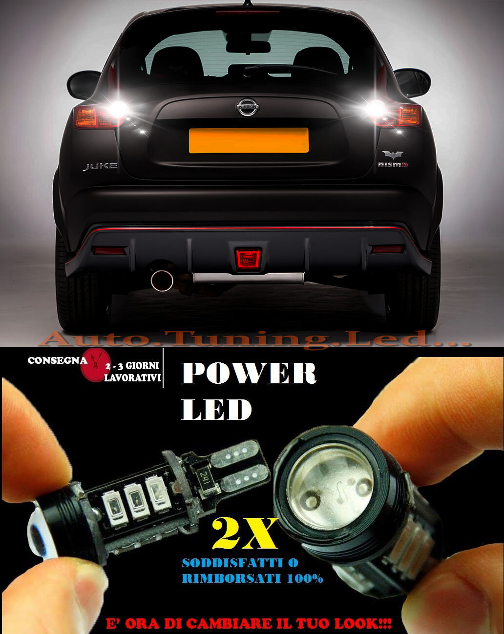 NISSAN JUKE 6000K LED REVERSING LIGHTS T15 W16W CANBUS NO ERROR
