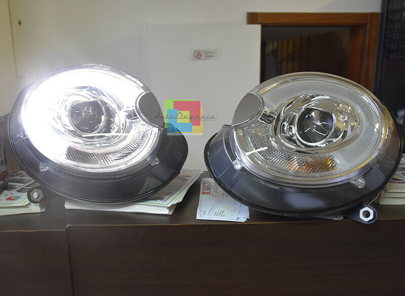 COPPIA FARI ANTERIORI LENTICOLARI MINI COOPER R55 R56 R57 DAL 2006+ DIURNE LED AUTOELEGANCERICAMBI