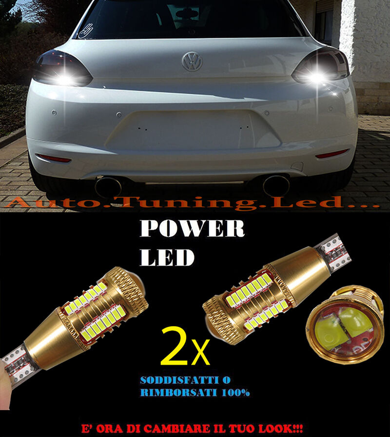 VOLKSWAGEN SCIROCCO LAMPADE RETROMARCIA LED T15 W16W SUPER QUALITA NO ERROR