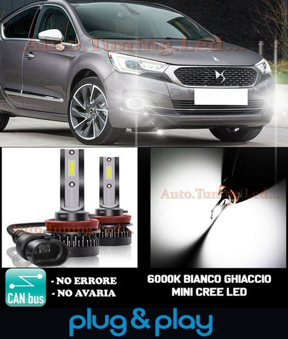 LAMPADE FENDINEBBIA A LED CREE CITROEN DS4 CAMBUS BIANCO GHIACCIO 8000LM
