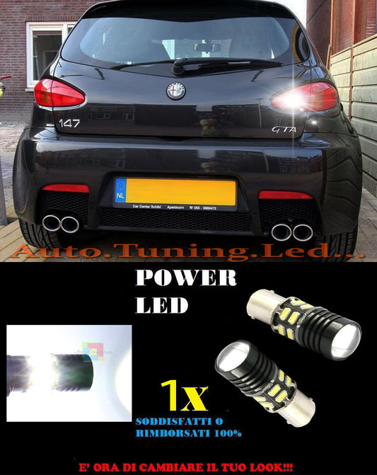 LAMPADA RETROMARCIA A LED P21W BA15 ALFA ROMEO 147 6000K CANBUS NO ERROR