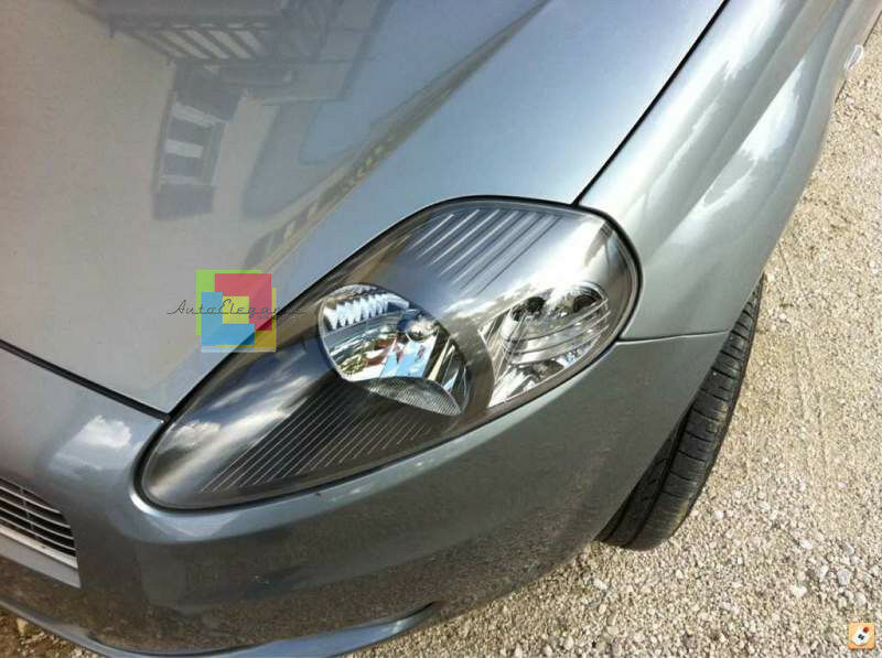 BLACK HEADLIGHTS FIAT GRANDE PUNTO FROM 2008 TO 2012 ABARTH DESIGN H4