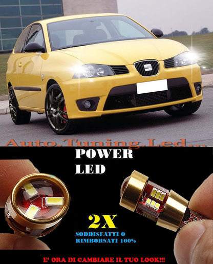 LUCI POSIZIONE SEAT IBIZA 6L1 02-09 CANBUS T10 BIANCO 27 LED SUPER QUALITA