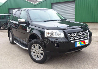 PEDANE LATERALI LAND ROVER FREELANDER II 2007+ SOTTOPORTA IN ALLUMINIO .-