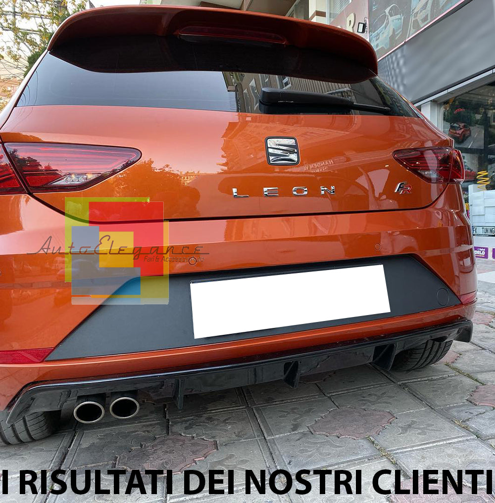 SEAT LEON 5F MK3 RESTYLING 2017+ SOTTO PARAURTI POSTERE ABS DIFFUSORE CUPRA