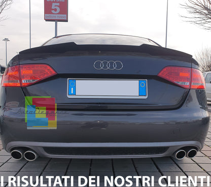 SPOILER LOOK RS4 POSTERIORE COFANO AUDI A4 B8 8K BERLINA 08-15 IN ABS - PLASTIC