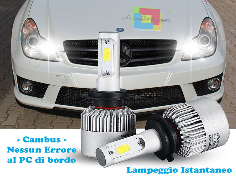 LAMPADE ABBAGLIANTI LED MERCEDES CLS W219 LAMPEGGIO ISTANTANEO 6000K --
