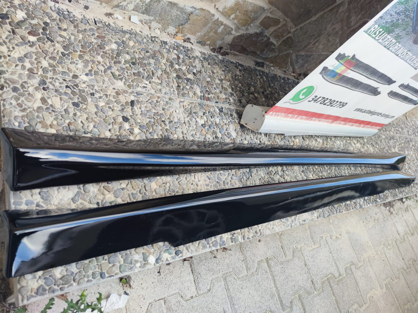 SIDE SKIRTS UNDER DOOR SEAT LEON 5F 2012-2019 ABS GLOSSY BLACK 0121