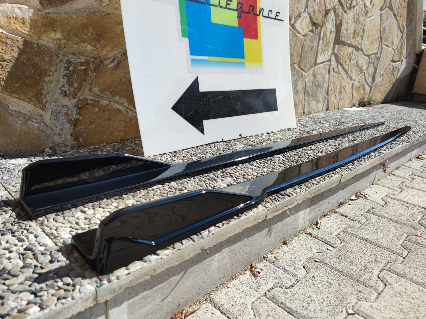 LAMA SOTTO MINIGONNE PER SEAT LEON 5F 2012-2018 SPOILER SPLITTER ABS NERO