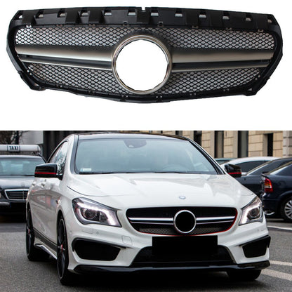 MERCEDES CLA W117 DAL 2013+ GRIGLIA ANTERIORE AMG PROFILO SATINATO NIDO D'APE