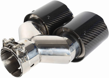 AUDI TT 8J 2006-2014 LOOK SPORTIVO STT COPPIA TERMINALI ACCIAIO INOX CARBON AUTOELEGANCERICAMBI