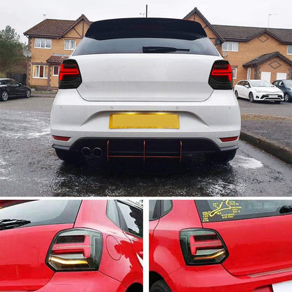 VW POLO 6R 2009-2017 REAR LIGHTS DYNAMIC INDICATOR LED FULL LED HEADLIGHTS BLACK