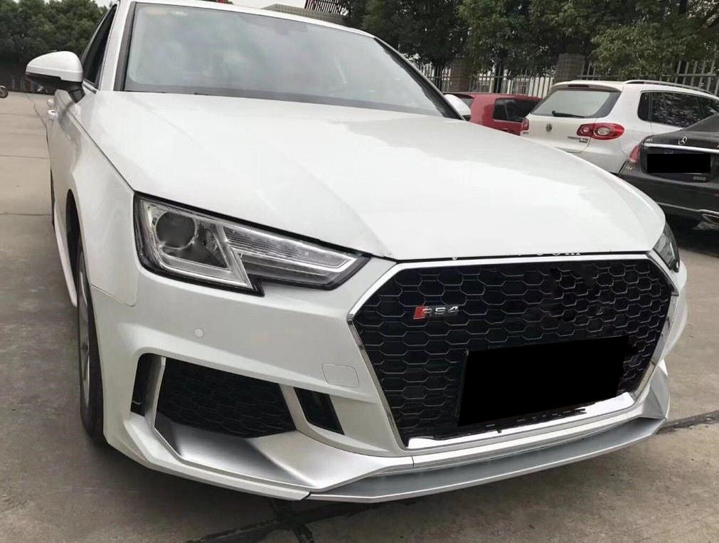 AUDI A4 B9 2018+ FACELIFT PARAURTI ANTERIORE LOOK RS4 ABS CON GRIGLIA AUTOELEGANCERICAMBI