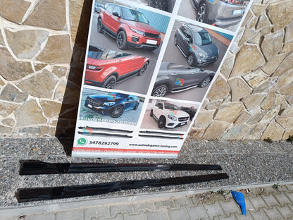 FLAPS SOTTO MINIGONNE LATERALI VW GOLF 7 VII ABS NERO LUCIDO CON BAFFO 0140