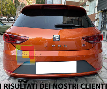 SEAT LEON 5F FACELIFT DAL 2017+ SOTTO PARAURTI POSTERE ABS NERO