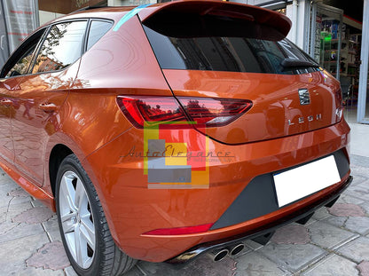 SEAT LEON 5F FACELIFT DAL 2017+ SOTTO PARAURTI POSTERE ABS NERO
