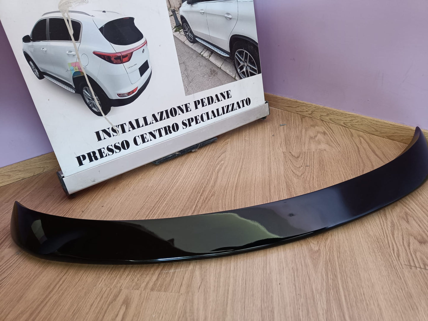 SPOILER POSTERIORE SEAT LEON 1P MK2 2009-2012 SUL TETTO NERO LUCIDO 0269