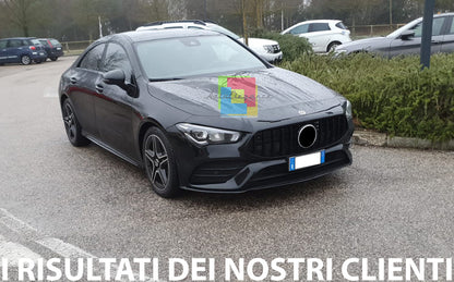 MERCEDES CLA W118 2019+ GRIGLIA ANTERIORE AMG PANAMERICANA PROFILI NERI