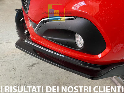 SPLITTER BLADE UNDER FRONT BUMPER PEUGEOT 208 ABS GLOSSY BLACK
