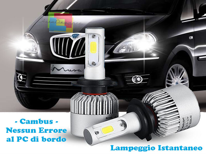 LAMPADE ANABBAGLIANTI LED LANCIA MUSA 04-12 ISTANTANEO 6000K CREE