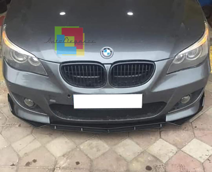 BMW SERIE 5 E60 E61 SPLITTER SOTTO PARAURTI ANTERIORE NERO LUCIDO LOOK RS AUTOELEGANCERICAMBI