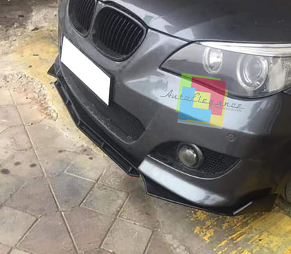 BMW SERIE 5 E60 E61 SPLITTER SOTTO PARAURTI ANTERIORE NERO LUCIDO LOOK RS AUTOELEGANCERICAMBI