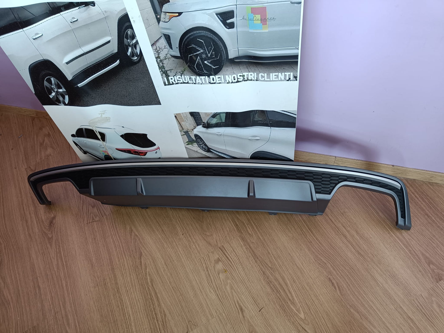 SOTTO PARAURTI PER AUDI A7 4G C7 2015-2018 DIFFUSORE POSTERIORE DESIGN S7 0250