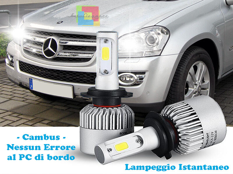 LAMPADE ABBAGLIANTI LED MERCEDES CLASSE GL X164 LAMPEGGIO ISTANTANEO 6000K