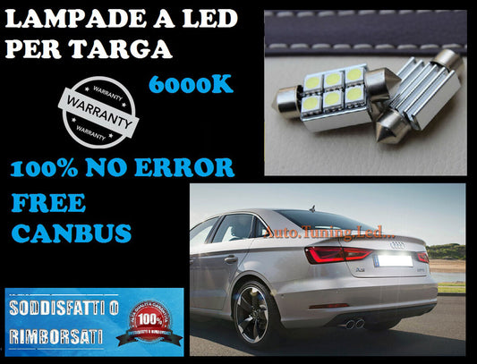 COPPIA LUCI TARGA LANCIA Y CANBUS T10 BIANCO GHIACCIO NUOVO MODELLO AUTOELEGANCERICAMBI