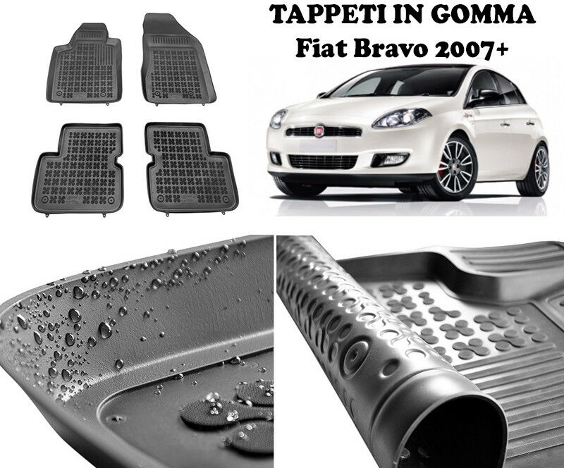 Fiat Bravo dal 2007+ TAPPETINI AUTO IN GOMMA - TAPPETI TOP QUALITA -1-