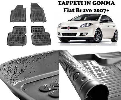 Fiat Bravo dal 2007+ TAPPETINI AUTO IN GOMMA - TAPPETI TOP QUALITA -1-