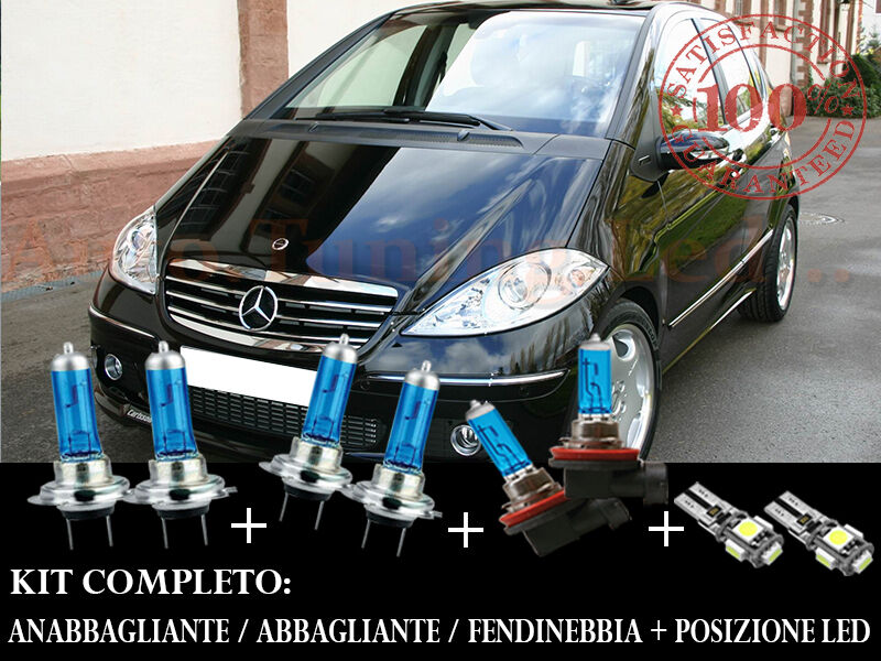 MERCEDES CLASSE A W169 SET COMPLETO LAMPADE BLU XENON + POSIZIONE A LED