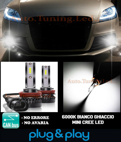 LAMPADE FENDINEBBIA A LED CREE AUDI TT 8J CAMBUS BIANCO GHIACCIO 8000LM