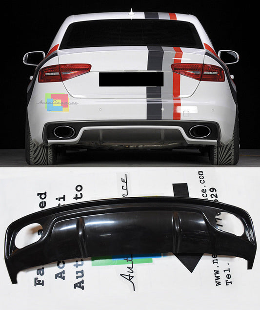 AUDI A4 B8 8K 2012+ EXTRACTOR UNDER REAR BUMPER DIFFUSER RS4 LOOK