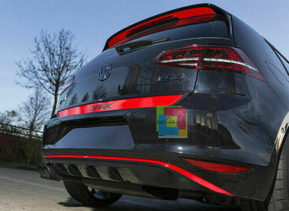 REAR BUMPER DIFFUSER VW GOLF 7 2012-2016 IN ABS TUNING DOUBLE LEFT 