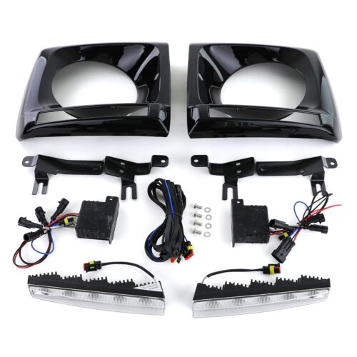 Coprifaro nero lucido con luci di marcia diurna a LED per Mercedes G W463 AUTOELEGANCERICAMBI