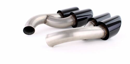 GTS Look Black Dual Exhaust Tips for Porsche Cayenne 92A Facelift 14-17 