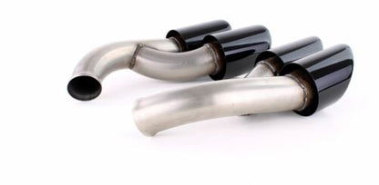 GTS Look Black Dual Exhaust Tips for Porsche Cayenne 92A Facelift 14-17 