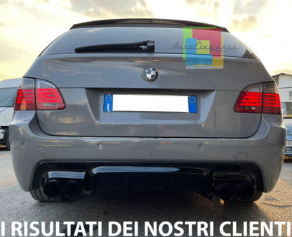 DIFFUSORE M5 TUNING LOOK BMW SERIE 5 E60 E61 03-07 NERO LUCIDO