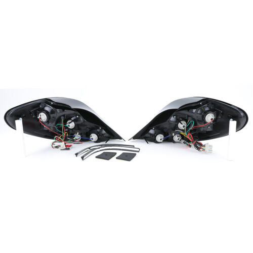 LED Rear Lights Lightbar Clear Glass Black for Peugeot 207 from 06