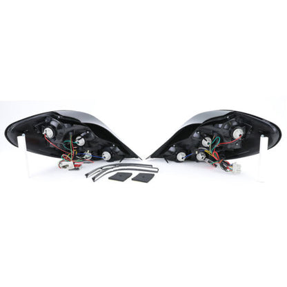 LED Rear Lights Lightbar Clear Glass Black for Peugeot 207 from 06