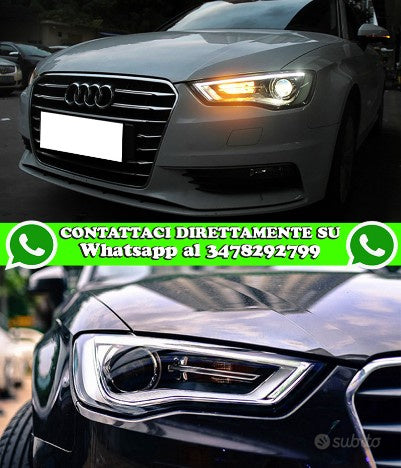 Audi a3 8v 2012-2016 fari anteriori h7 lenticolari AUTOELEGANCERICAMBI