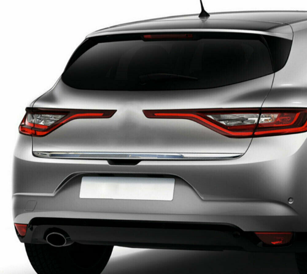 PIASTRA CROMATA PORTELLONE COFANO POSTERIORE RENAULT MEGANE 4 IV ACCIAIO INOX