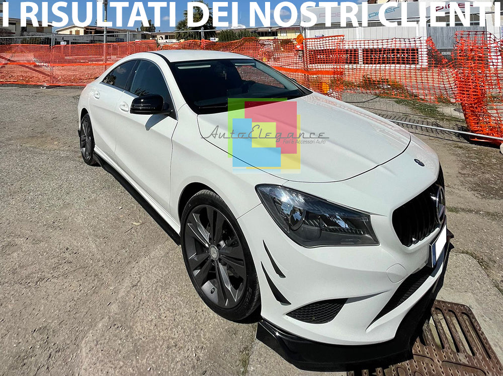 SPLITTER FOR MERCEDES CLA C117 BLADES UNDER SIDE SKIRTS ABS GLOSSY BLACK