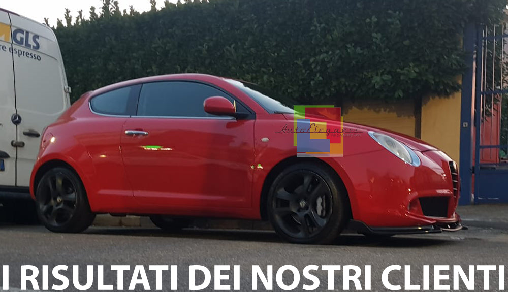 ALFA ROMEO MITO 2008+ SPOILER LAMA SOTTO PARAURTI ANTERIORE ABS NERO SPLITTER AUTOELEGANCERICAMBI