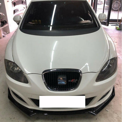 LAMA SOTTO PARAURTI ANTERIORE SEAT LEON 1P ABS SPORTIVO NERO LIP SPOILER