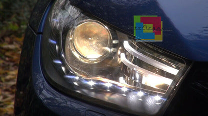 VW SCIROCCO 2008-2014 FARI ANTERIORI FANALI SPORTIVI 3D DIURNE LED LENTICOLARI