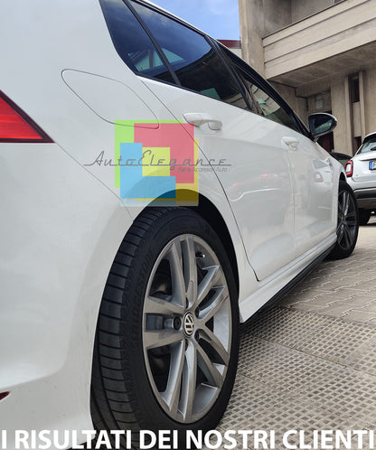 VW GOLF 7 VII 2012-2019 FLAPS UNDER SKIRT ABS / PLASTIC GLOSS BLACK