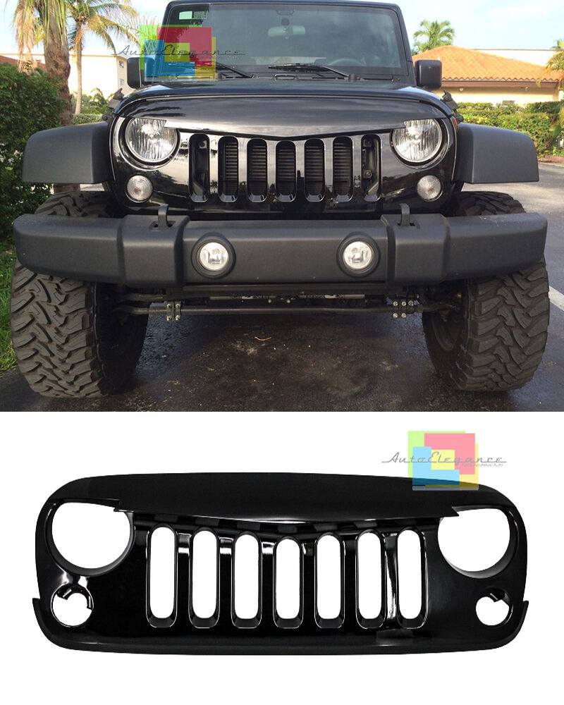 GRIGLIA ANTERIORE NERA Jeep Wrangler JK / Rubicon JK 07-14 DESIGN ANGRY BIRD